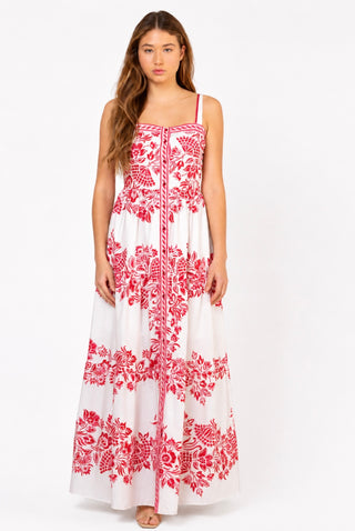 Poplin red romantic