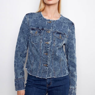 Embroidered Denim Jacket Statement Layer