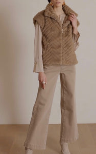 Faux Fur Mock Neck Vest