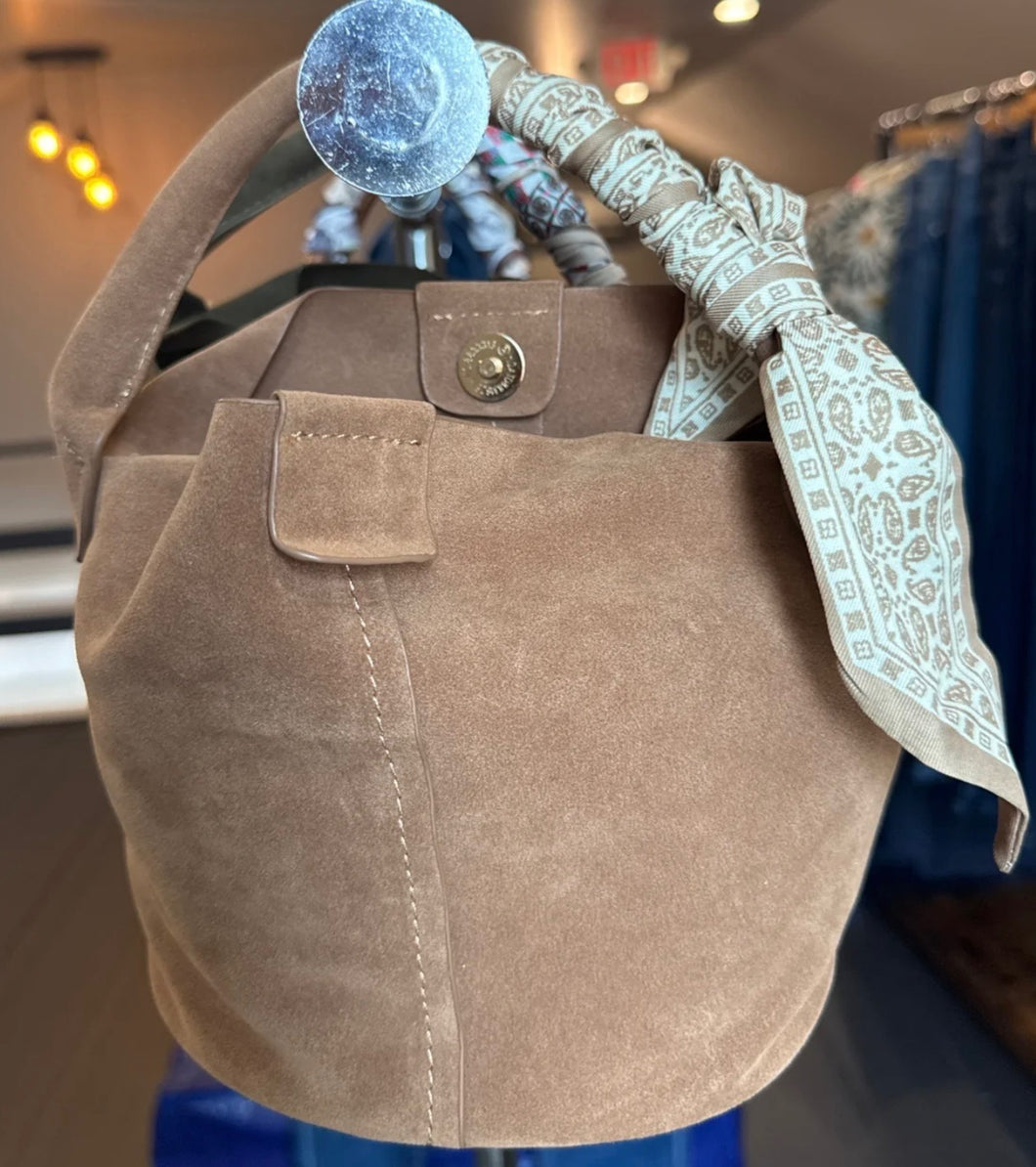 Suede Handbag