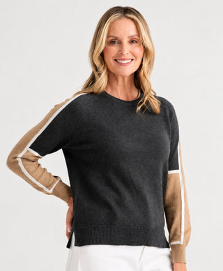 Zaket & Plover Color Block Sleeve Sweater