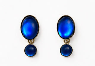 Frosted Glass Earrings — Handmade by Local Artist