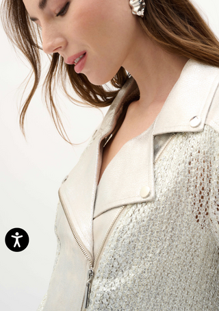 Textured Luxe Moto Jacket
