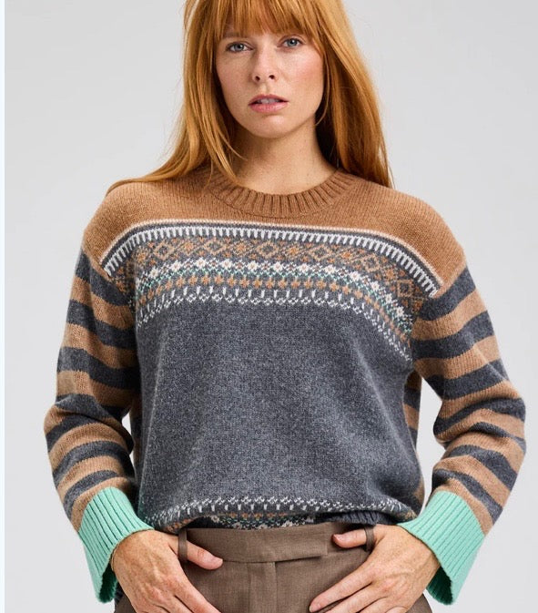 Fair Isle Sweater Brown