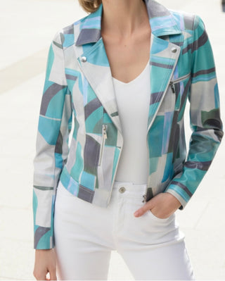 Abstract Moto Jacket