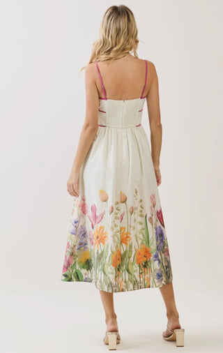 Blooming Garden Floral Midi Dress