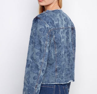 Embroidered Denim Jacket Statement Layer