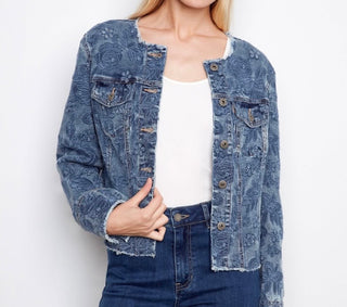 Embroidered Denim Jacket Statement Layer
