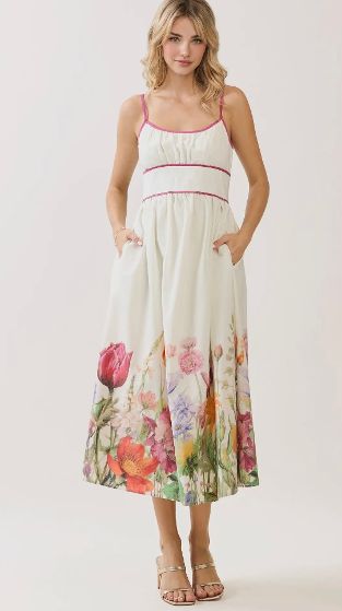 Blooming Garden Floral Midi Dress