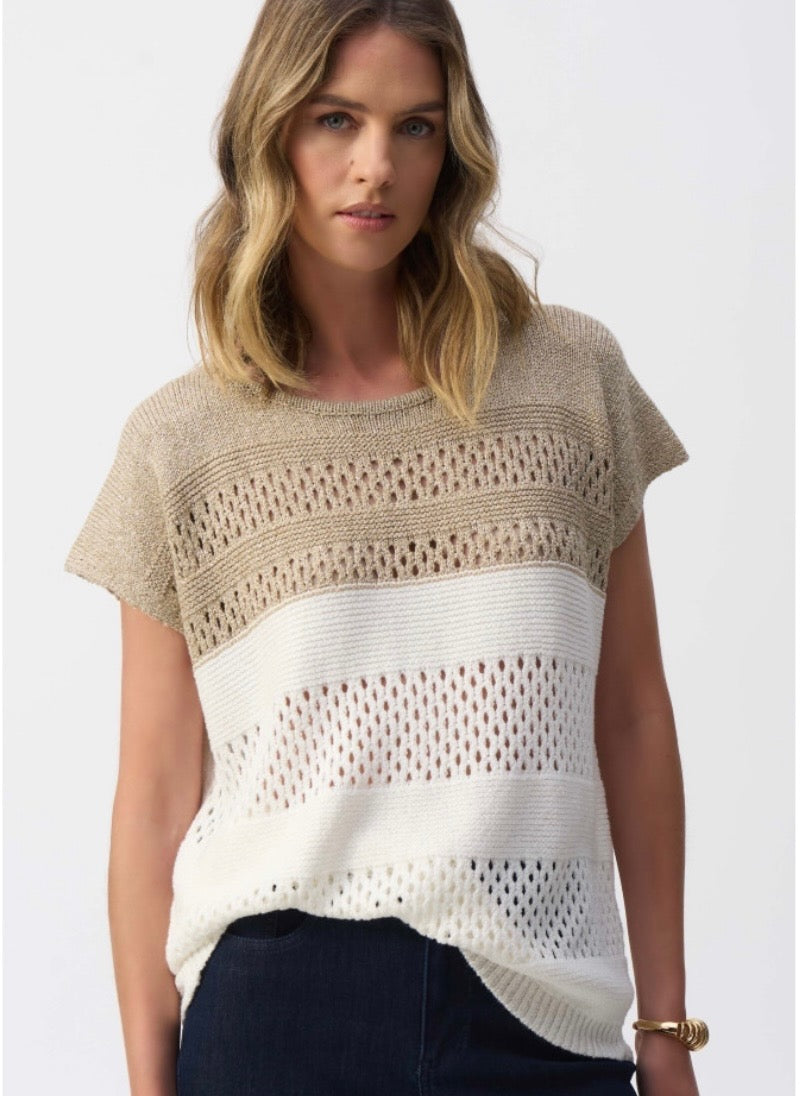 Gold Knit Mesh Top
