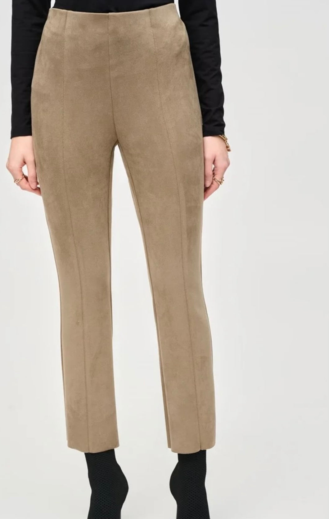 Suede Pull-On Pants