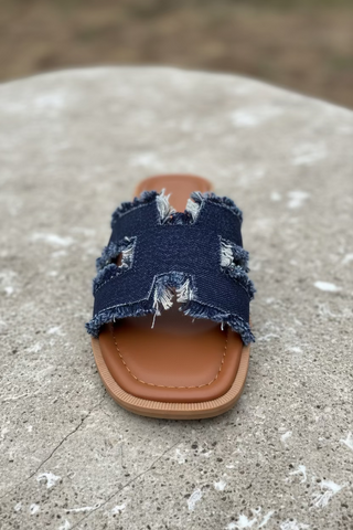 Hamptons Denim Slides