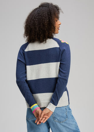 Playful Denim Cardigan
