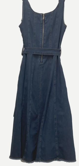 Denim Elevated Designer Dress with Back Zipper