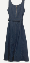 Load image into Gallery viewer, Denim Elevated Designer Dress with Back Zipper
