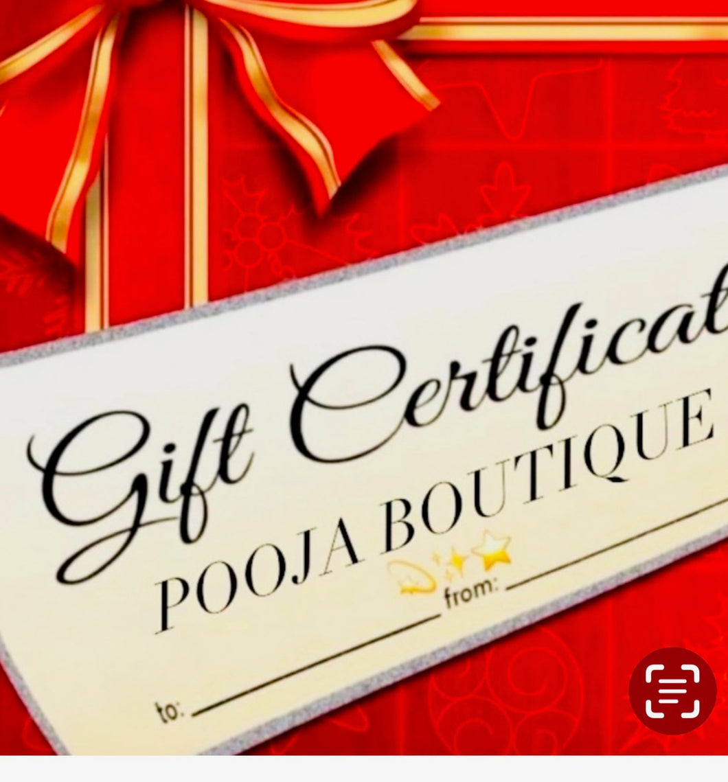 Pooja Boutique Gift Card