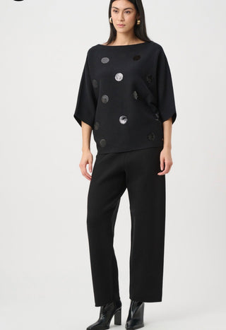 Joseph RibkoffJoseph Ribkoff Sequin Circle Boxy Sweater