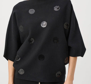 Joseph RibkoffJoseph Ribkoff Sequin Circle Boxy Sweater