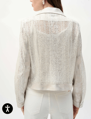 Joseph Ribkoff Textured Luxe Moto Jacket, third view