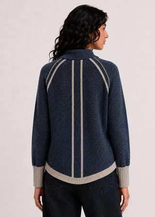 Zaket & Plover denim zip-up hoodie sweater, second view