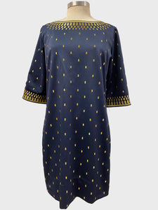 Metallic Dot Embroidered Dress - Pooja Boutique 
