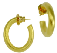 18 K Gold Plated Hoop Earrings - Pooja Boutique 